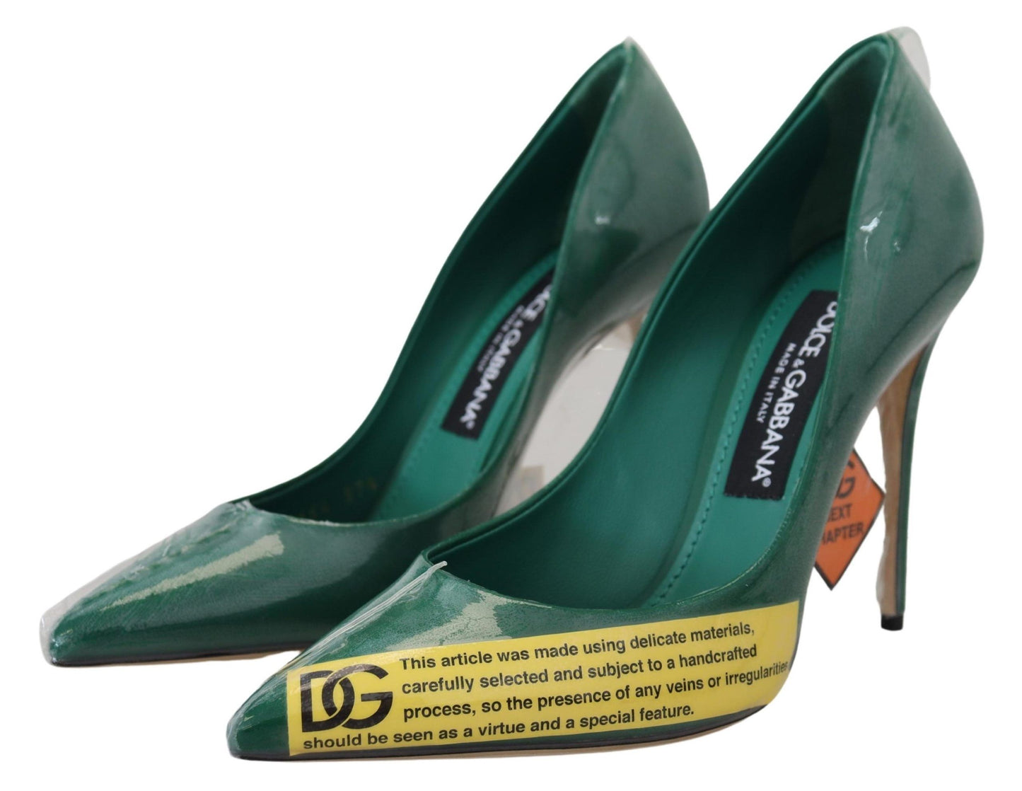 Escarpins à talons en cuir vert Dolce & Gabbana Chaussures en plastique