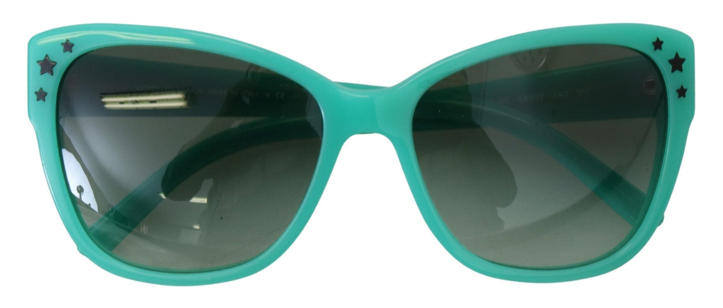 Lunettes de soleil carrées en acétate Dolce & Gabbana Green Stars DG4124