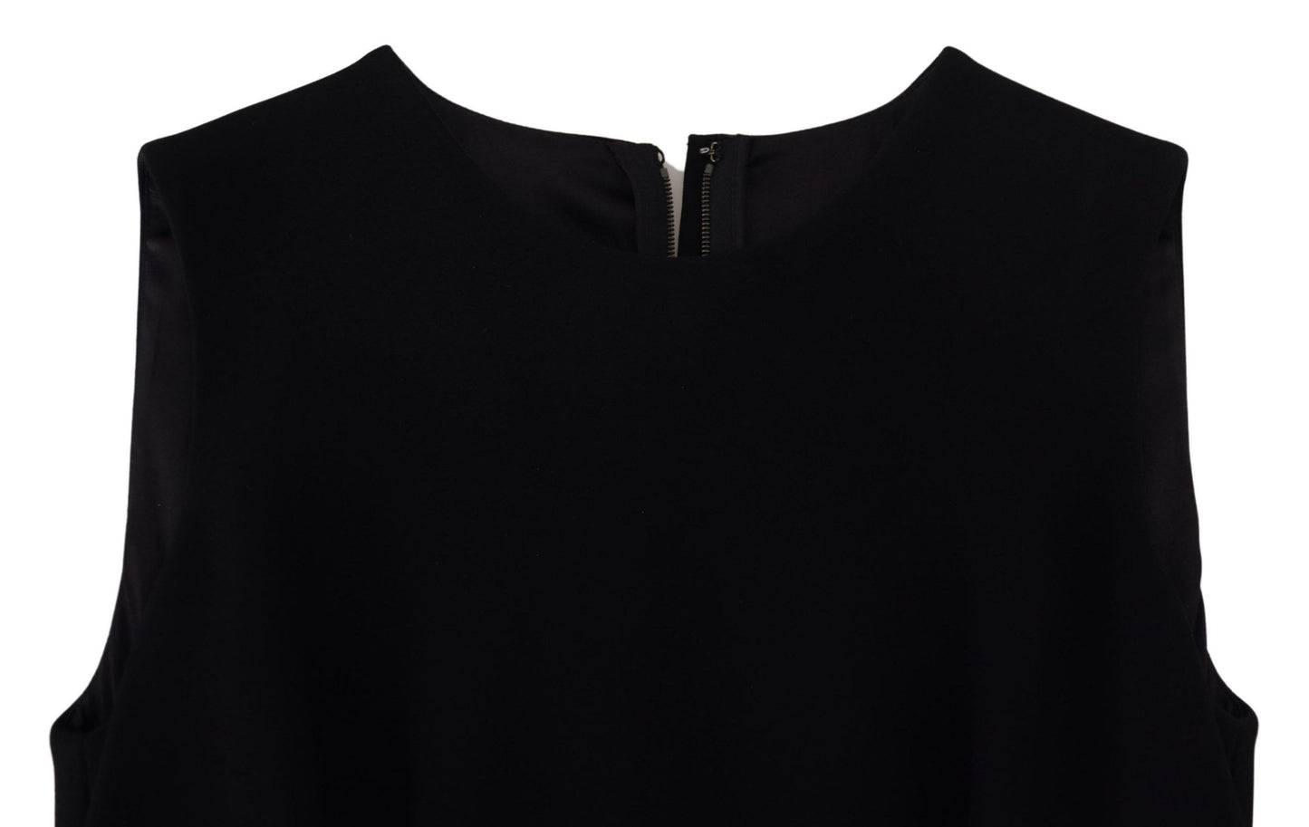 Robe fourreau évasée noire en viscose Dolce & Gabbana