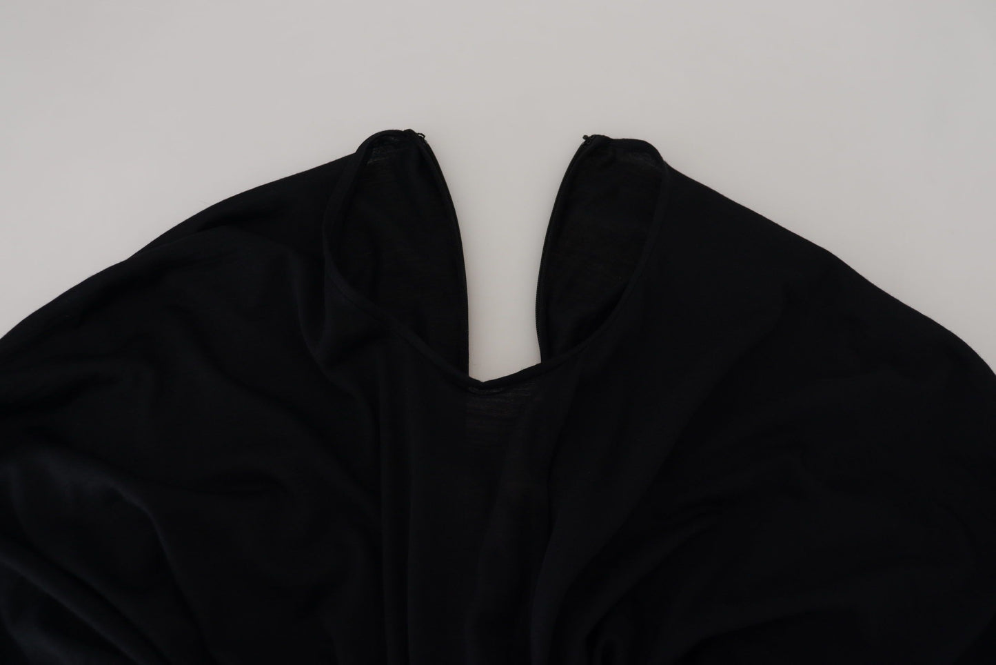 Robe fourreau mi-longue noire en laine Dolce & Gabbana