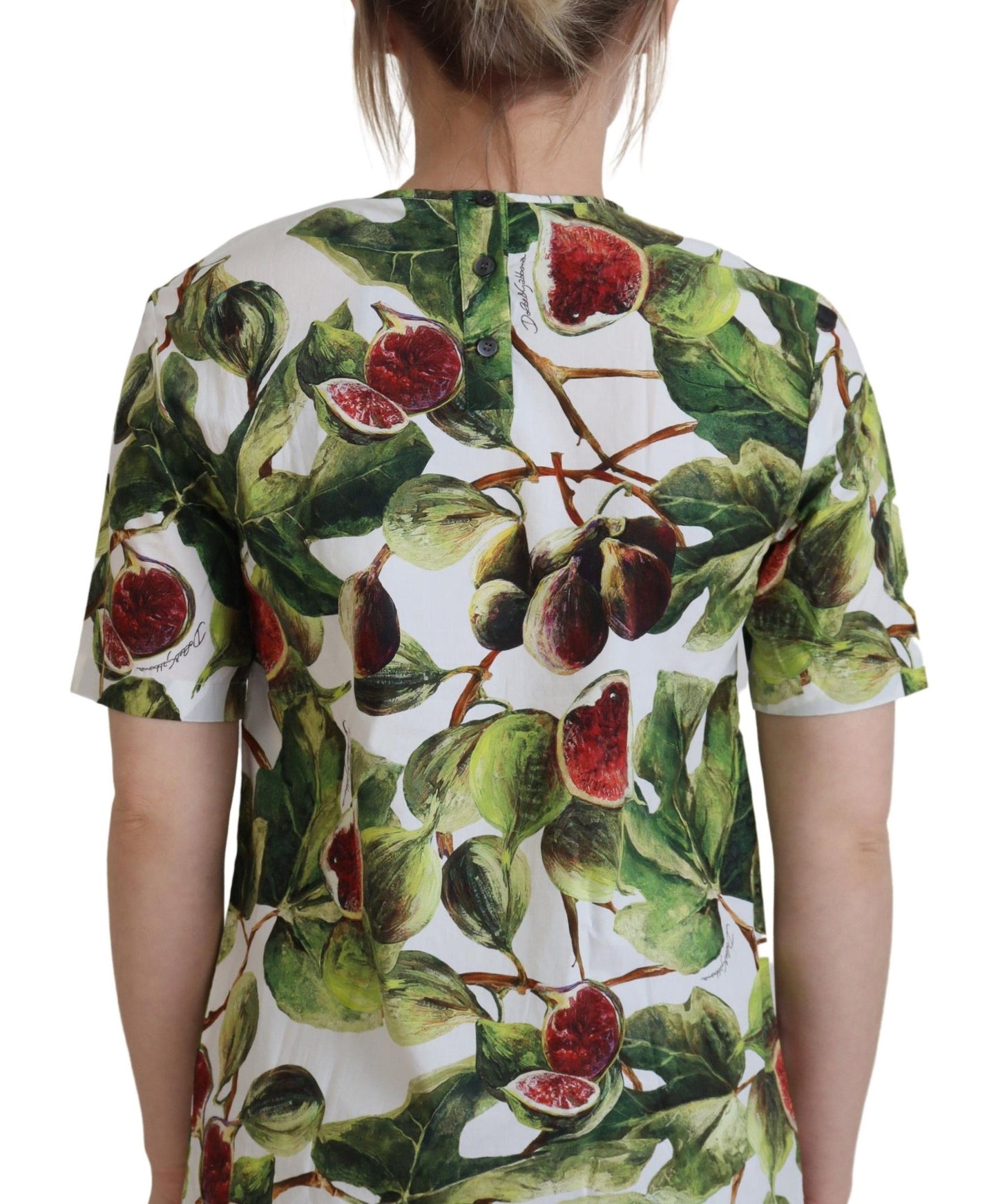 Chemisier ras du cou en coton Dolce & Gabbana T-shirt fruité
