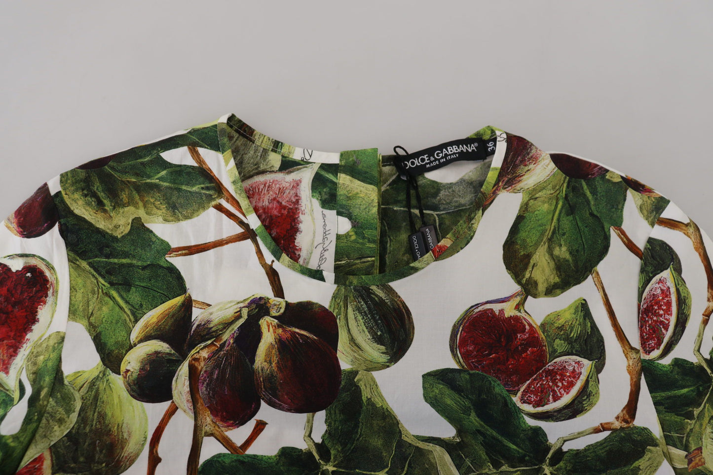 Chemisier ras du cou en coton Dolce & Gabbana T-shirt fruité
