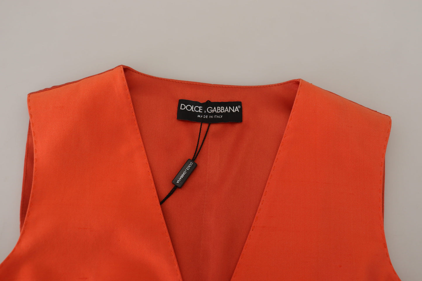 Gilet court sans manches orange Dolce & Gabbana
