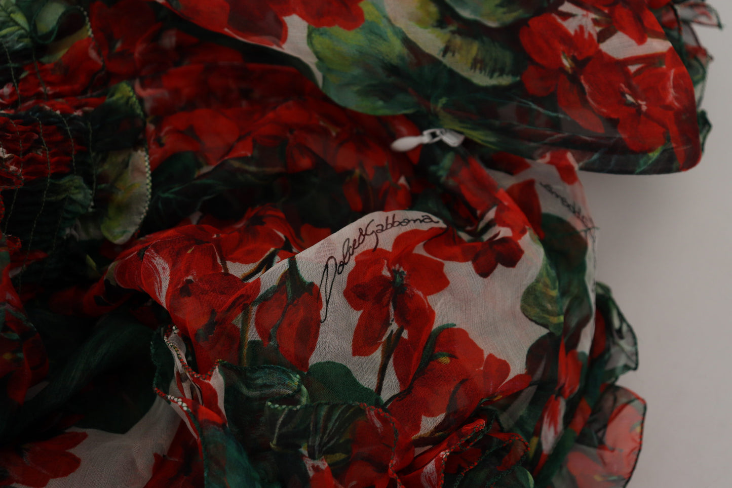 Robe trapèze longueur genou multicolore géranium Dolce & Gabbana