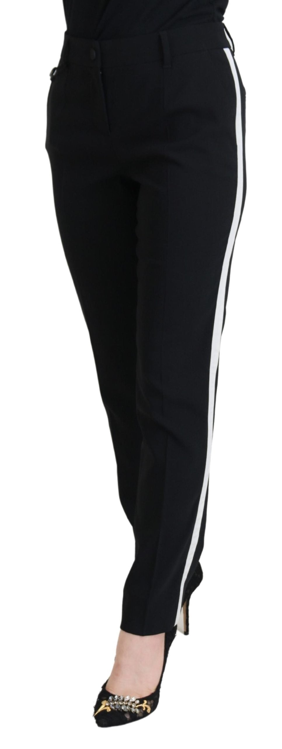 Pantalon taille haute noir Dolce & Gabbana pour femme