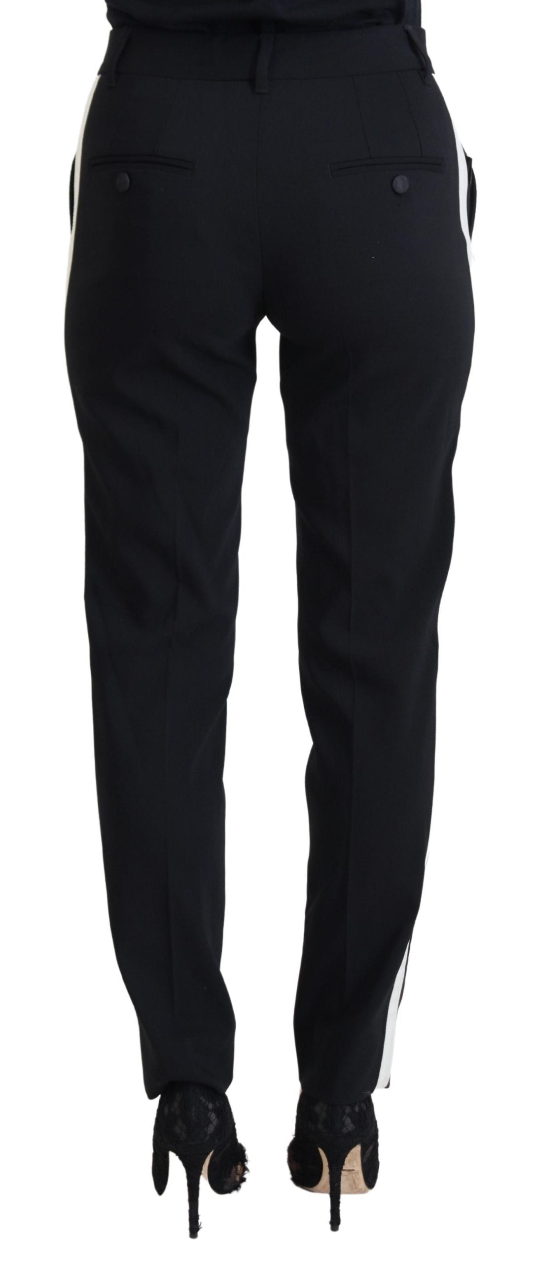 Pantalon taille haute noir Dolce & Gabbana pour femme