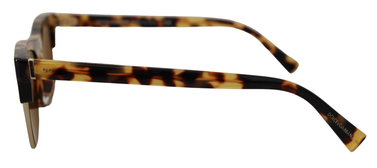 Lunettes de soleil Dolce & Gabbana en acétate marron doré Havane DG430A