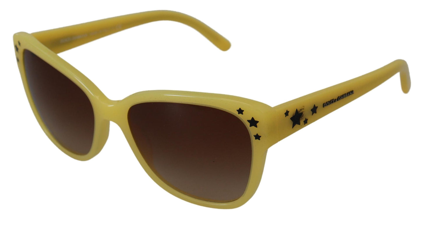 Lunettes de soleil Dolce & Gabbana DG4124 à monture en acétate jaune et étoiles