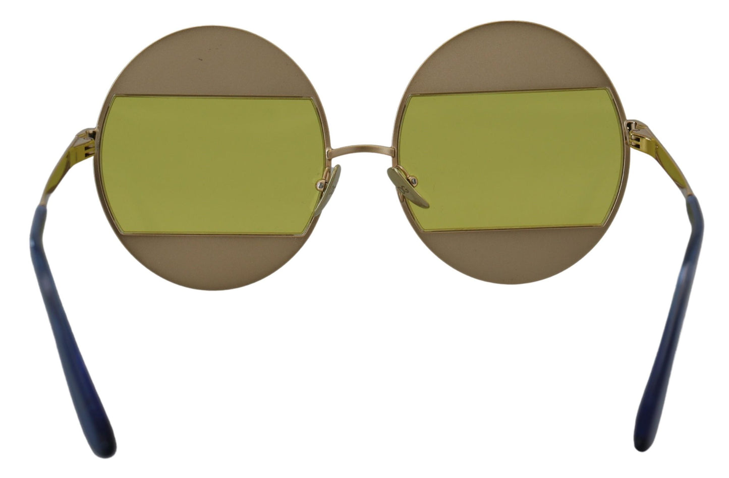 Lunettes de soleil Dolce & Gabbana ovales dorées avec cristaux métalliques DG2209B