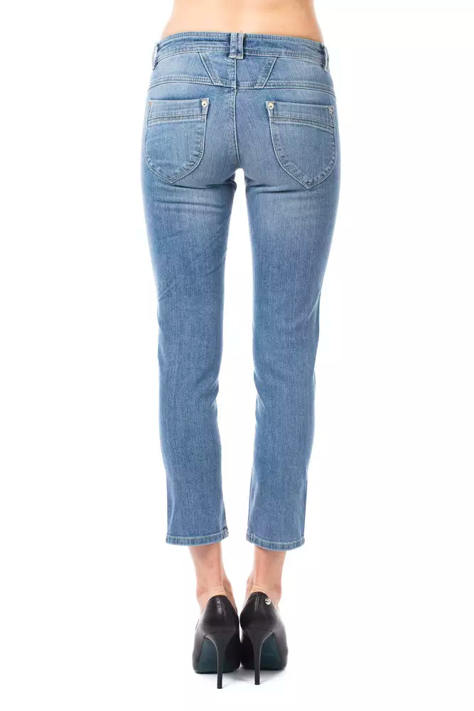 Ungaro Fever Light Blue Cotton Jeans Denim