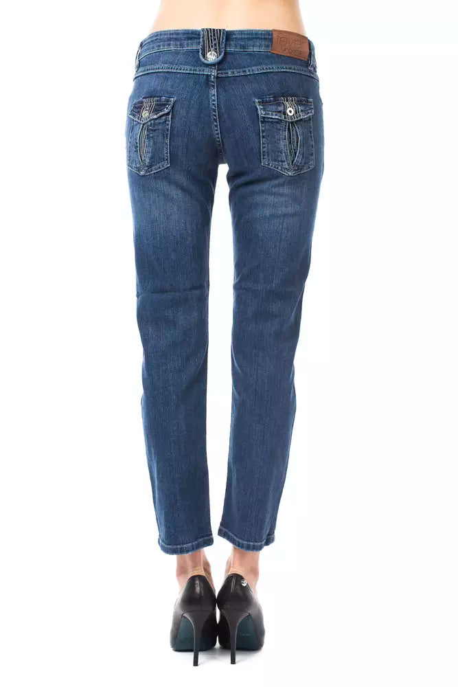 Ungaro Fever Light Blue Cotton Jeans Denim