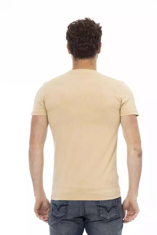Trussardi Action Beige Cotton Men's T-Shirt