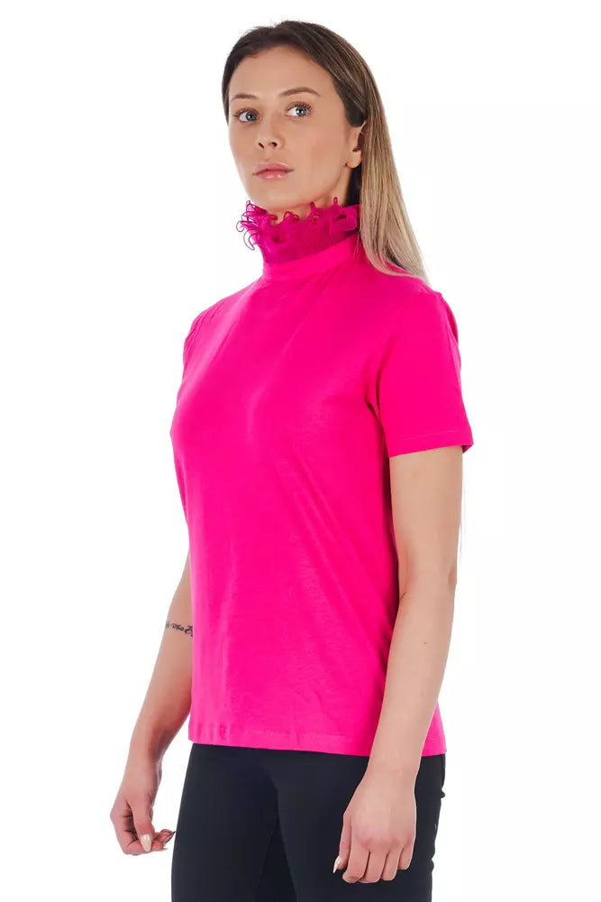 Frankie Morello Mehrfarbiges Baumwoll-T-Shirt für Damen