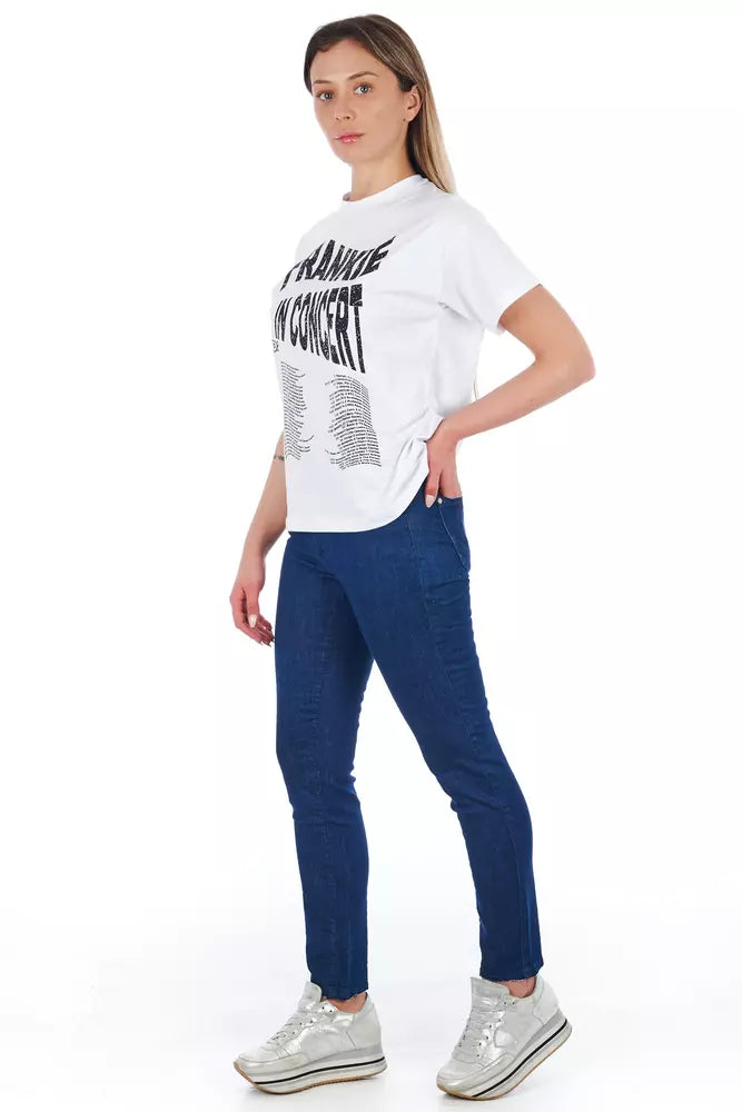 Frankie Morello Damen Skinny Jeans aus blauer Baumwolle