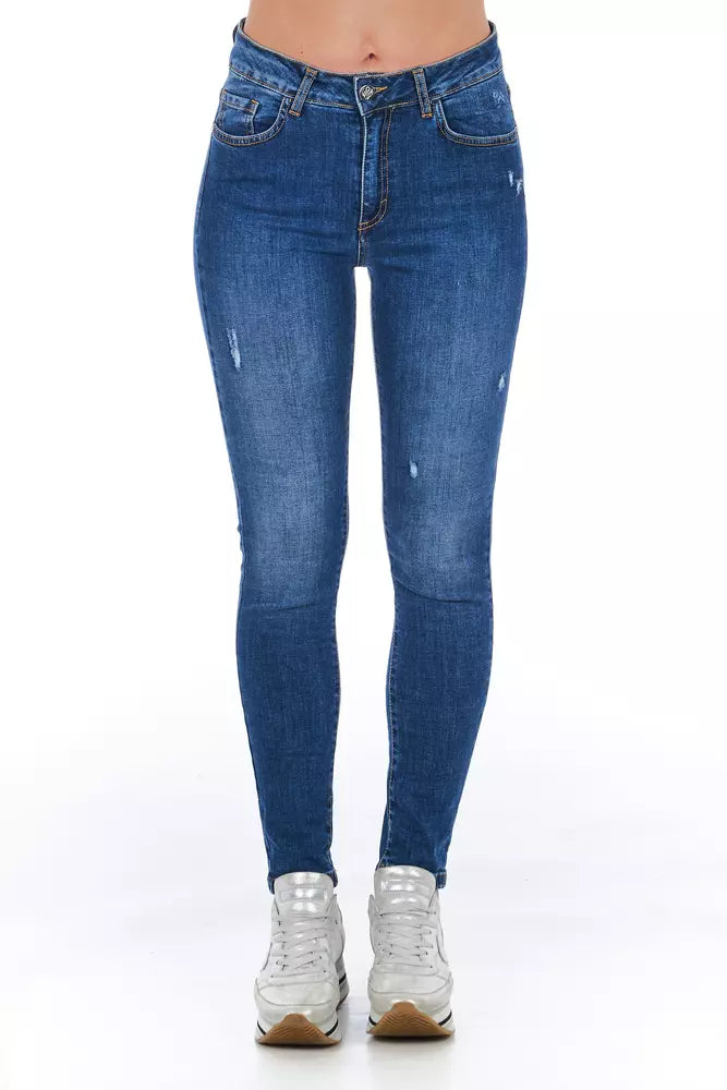 Frankie Morello Blaue Jeans aus anderen Fasern für Damen