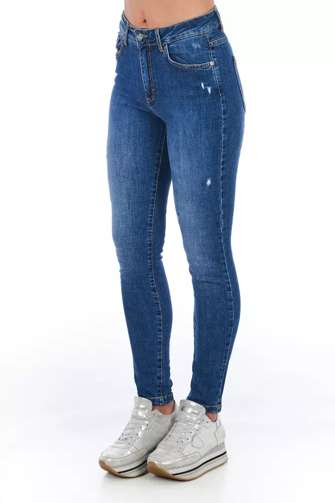 Frankie Morello Blaue Jeans aus anderen Fasern für Damen