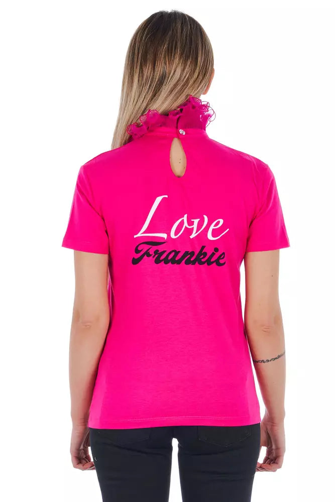 Frankie Morello Mehrfarbiges Baumwoll-T-Shirt für Damen