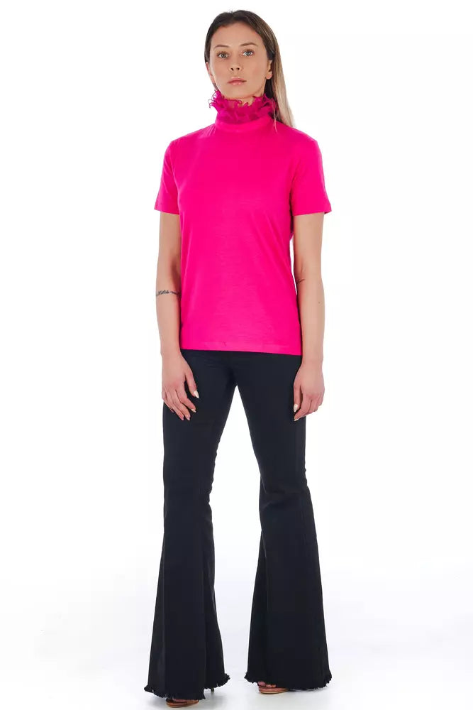 Frankie Morello Mehrfarbiges Baumwoll-T-Shirt für Damen