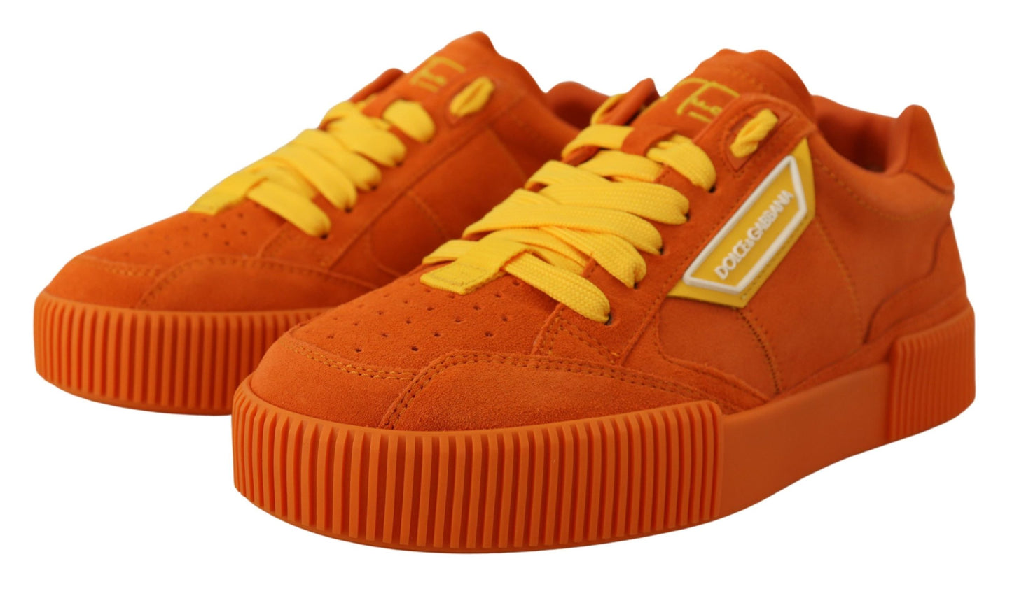Baskets PJ Tucker en cuir orange Dolce & Gabbana
