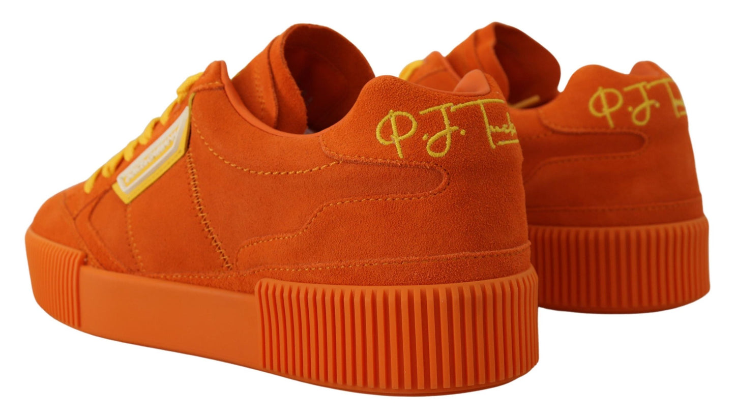 Baskets PJ Tucker en cuir orange Dolce & Gabbana
