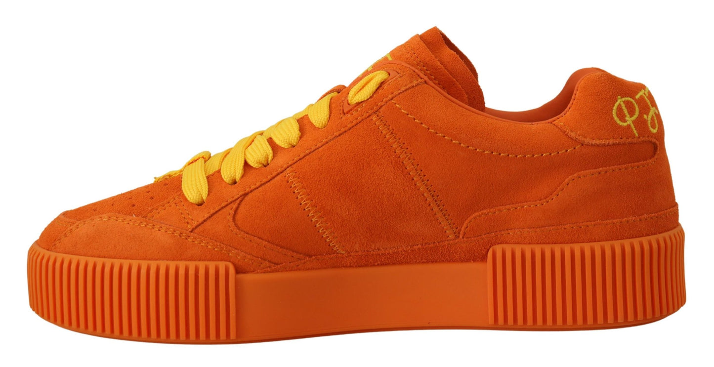 Baskets PJ Tucker en cuir orange Dolce & Gabbana