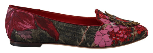 Chaussures à enfiler Dolce & Gabbana en jacquard multicolore avec patch Sacré-Cœur
