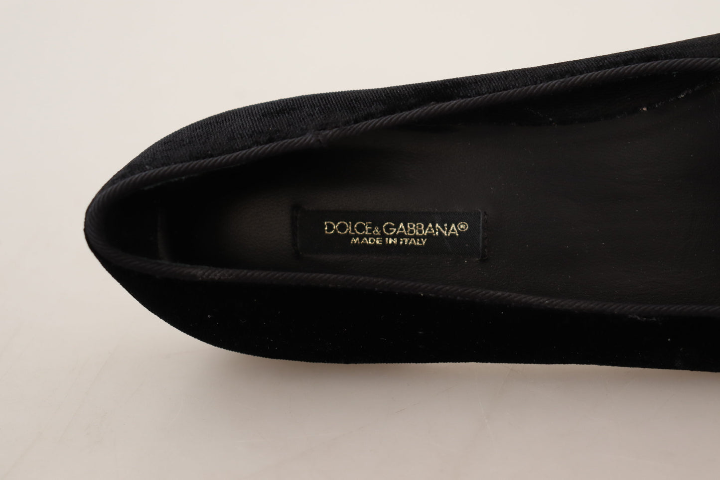 Chaussures plates à enfiler Dolce & Gabbana noires avec patch DG Sacred Heart