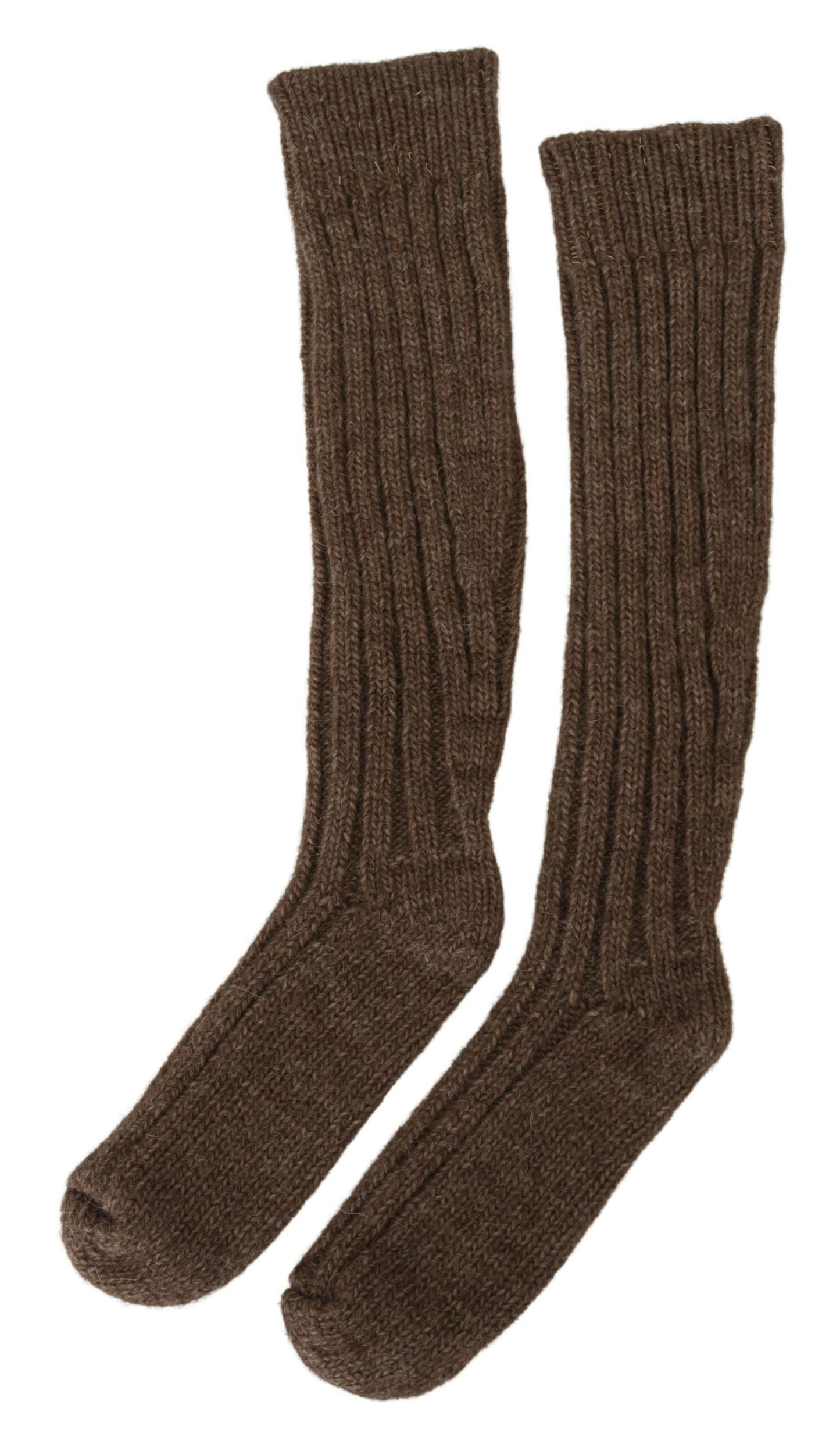 Chaussettes longues en laine marron Dolce & Gabbana pour femme