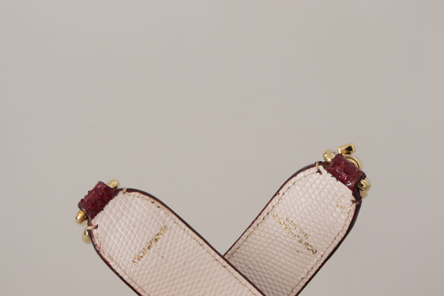 Sac bandoulière Dolce & Gabbana en cuir bordeaux avec cristaux