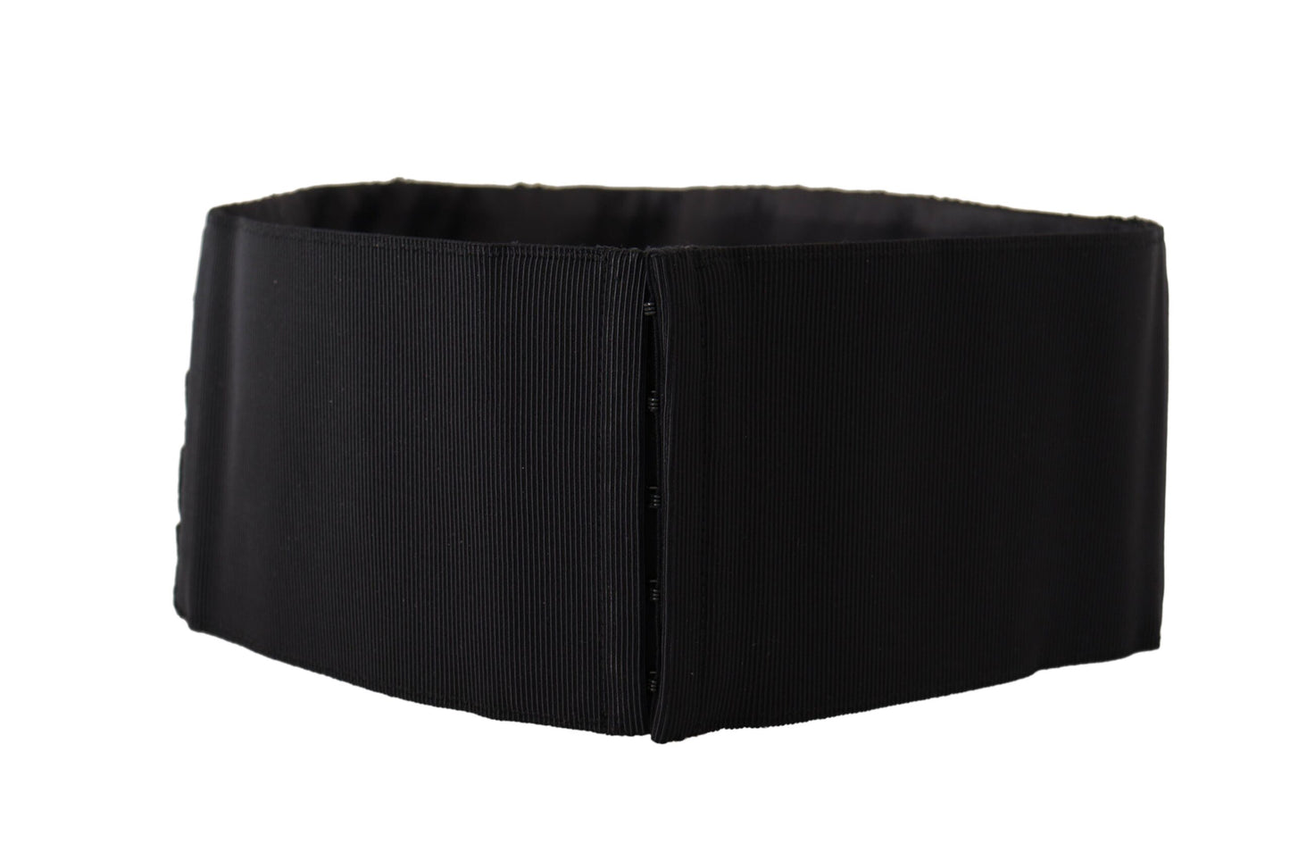 Ceinture Dolce & Gabbana en soie noire ornée de cristaux