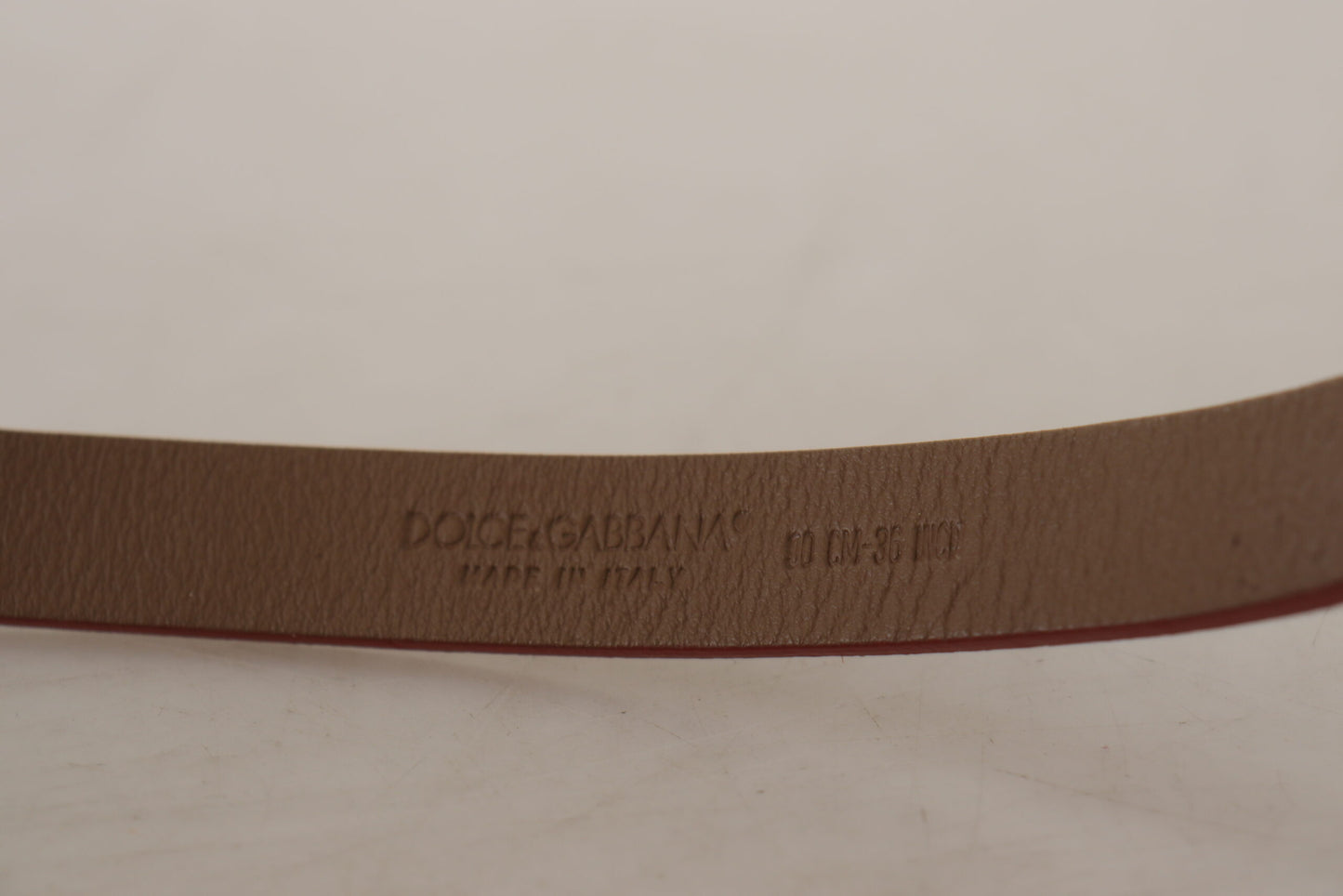 Ceinture à boucle en métal gravée du logo Dolce & Gabbana marron