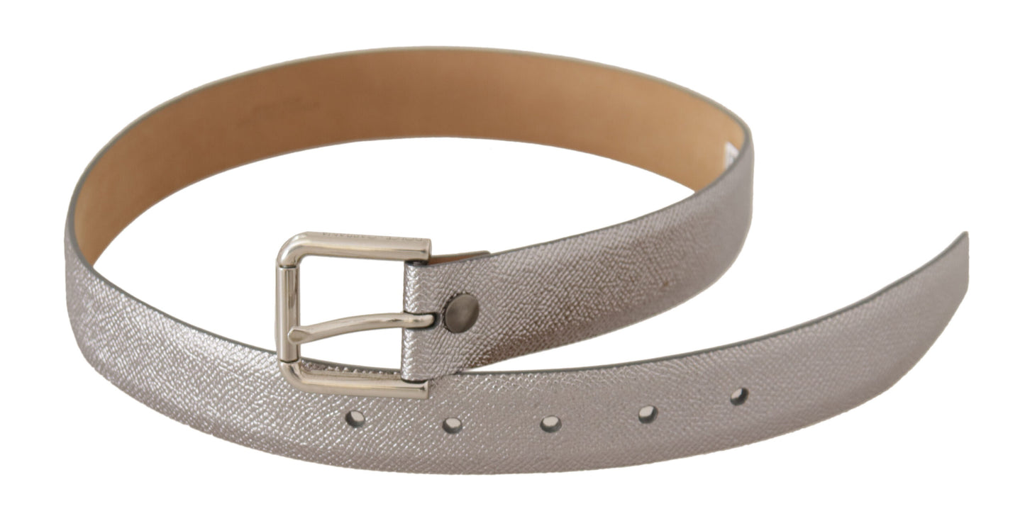 Ceinture à boucle en métal argenté métallisé Dolce & Gabbana
