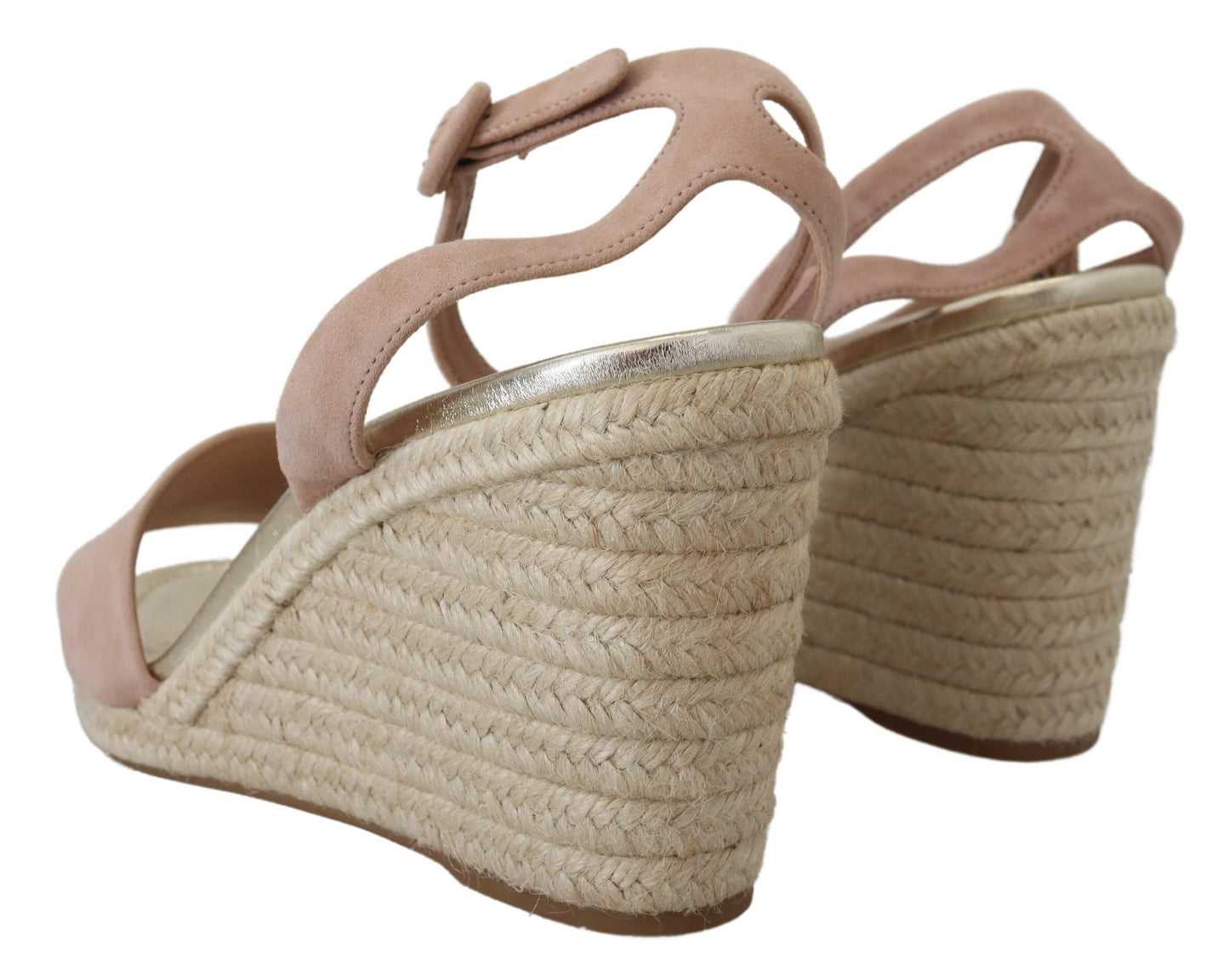 Sandales Prada à bride cheville en cuir suédé rose