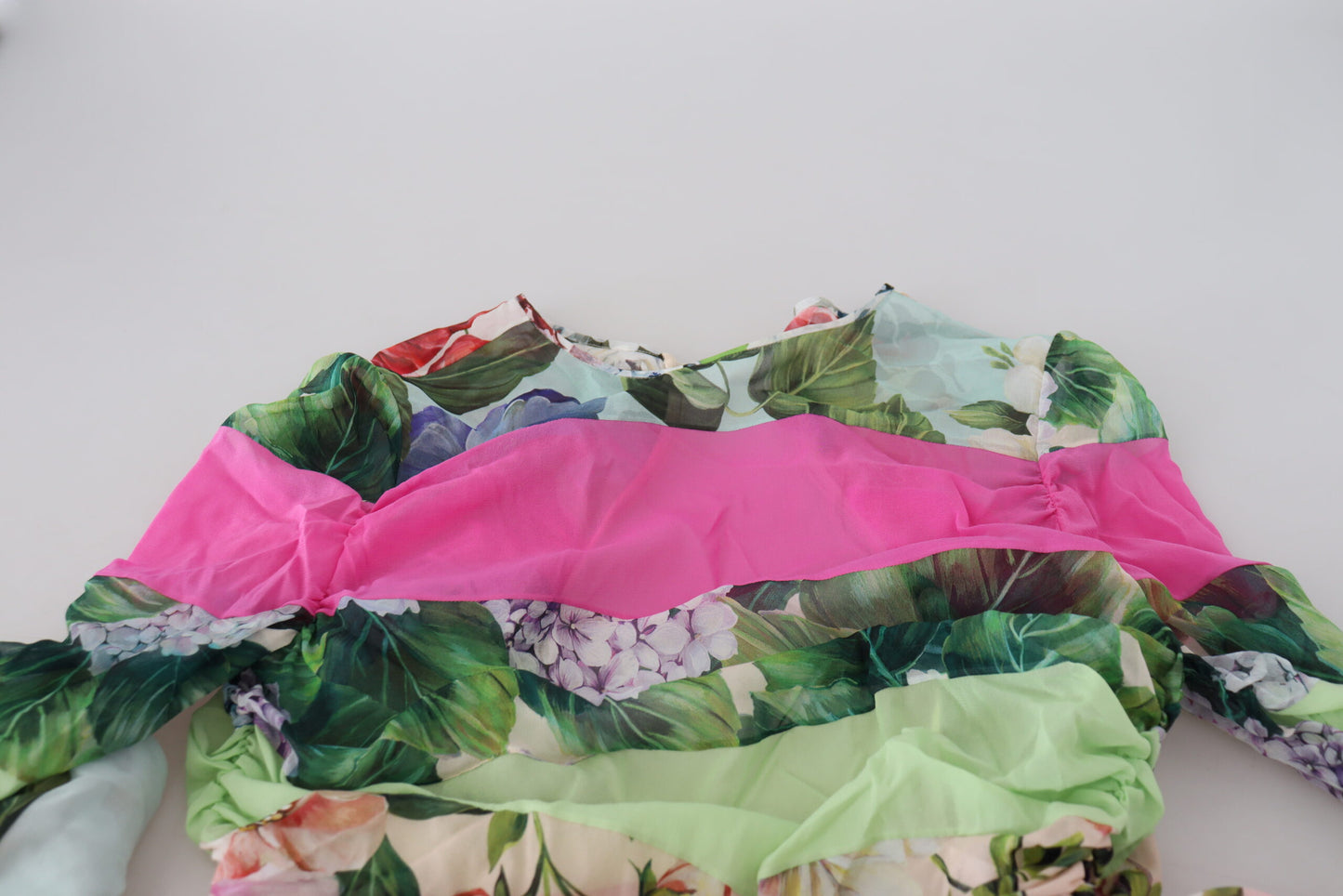 Robe fourreau moulante en soie multicolore à fleurs Dolce & Gabbana