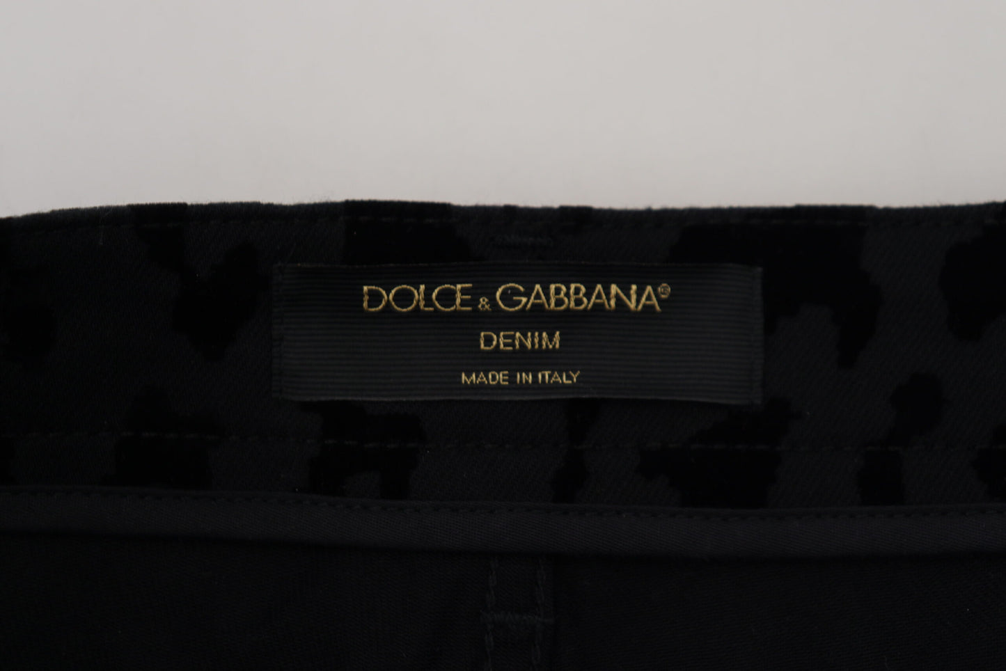 Short en denim noir extensible en coton Dolce & Gabbana