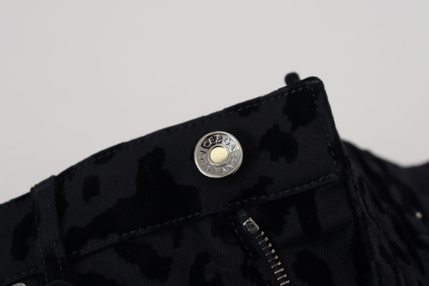 Short en denim noir extensible en coton Dolce & Gabbana