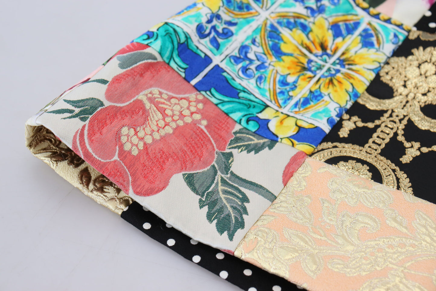 Dolce & Gabbana Mini-jupe patchwork en majolique multicolore