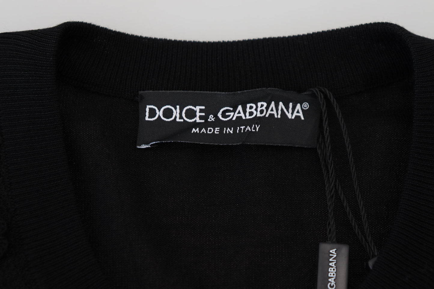 Pull cardigan noir à boutons en dentelle florale Dolce & Gabbana