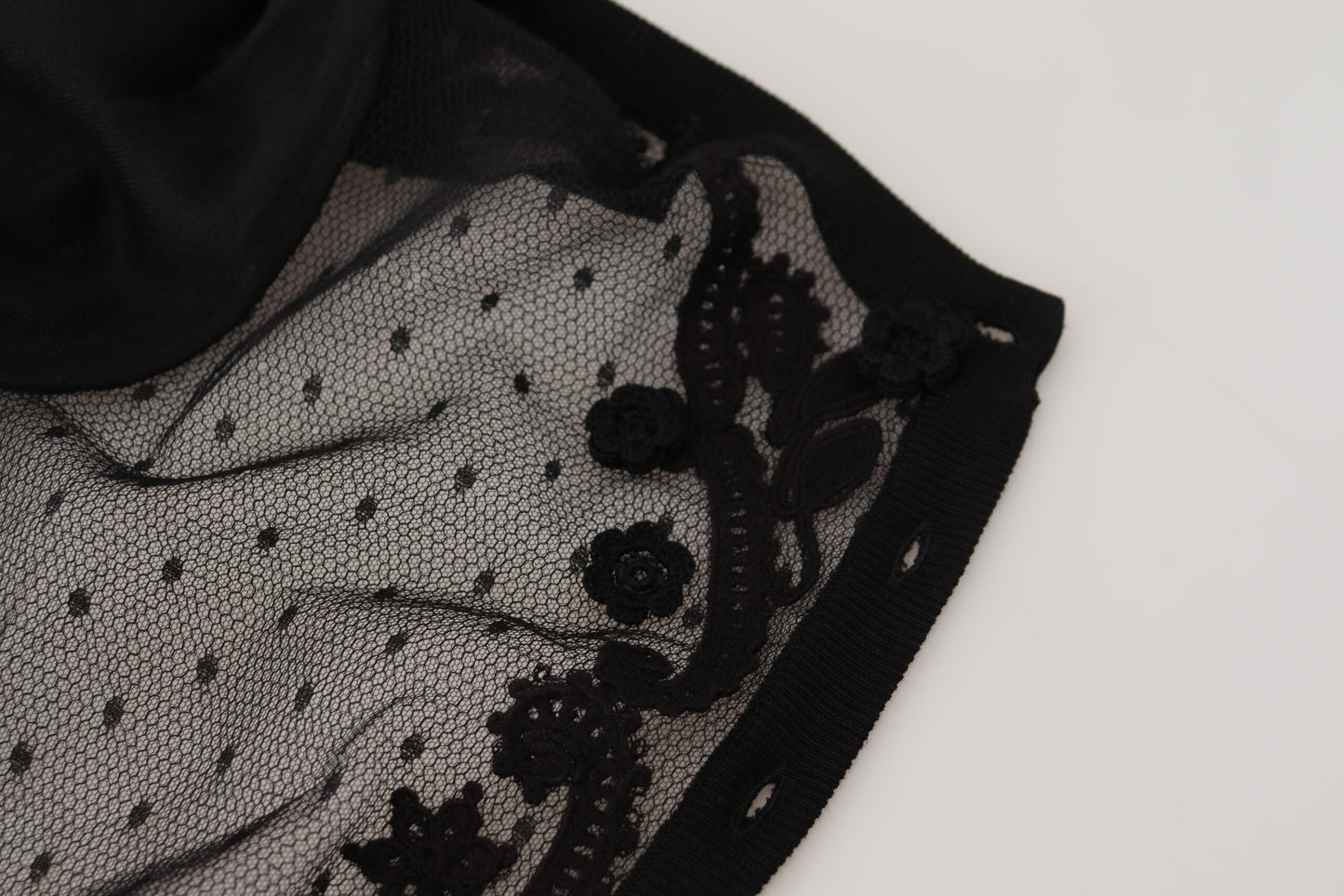 Pull cardigan noir à boutons en dentelle florale Dolce & Gabbana