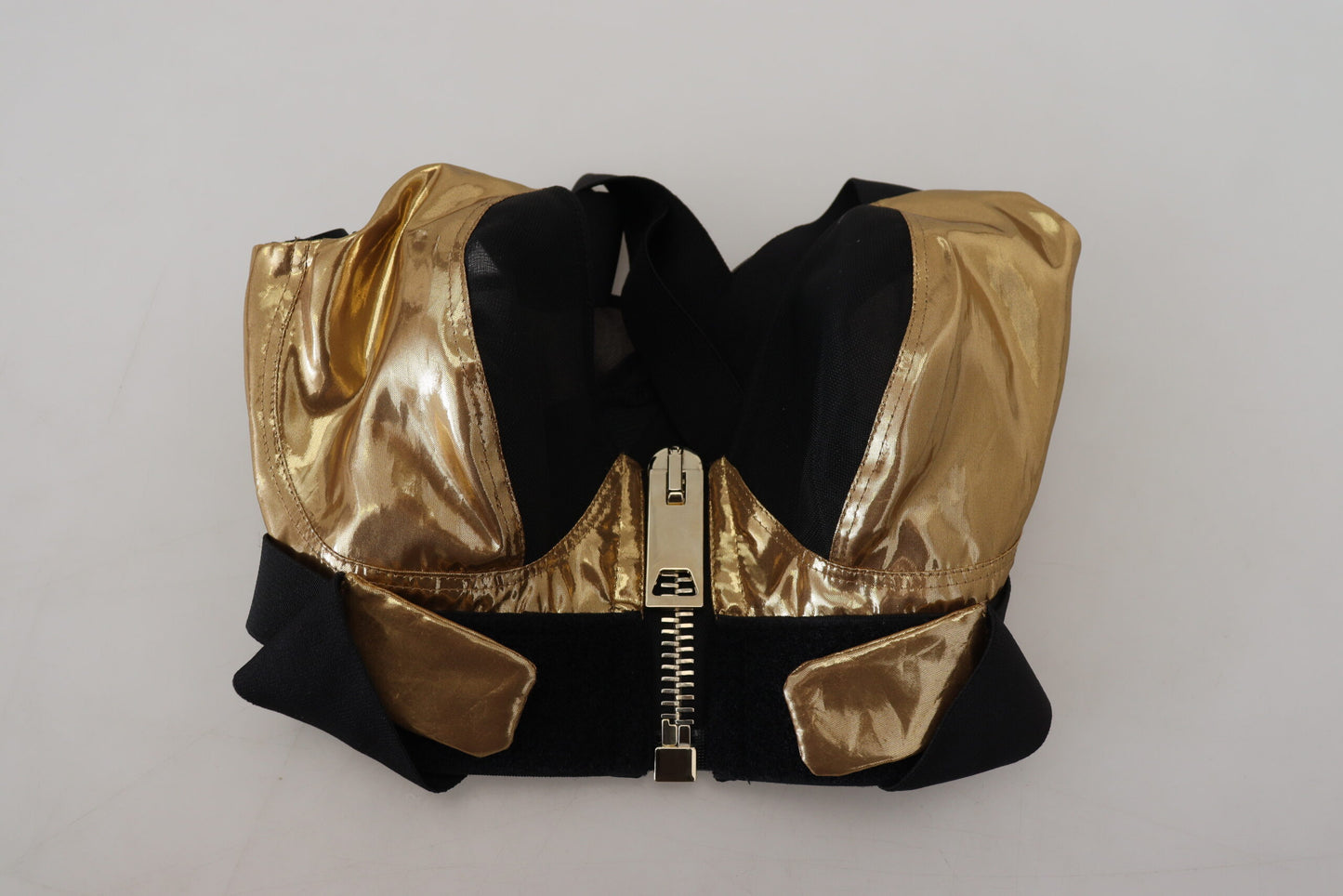 Dolce & Gabbana Haut bustier court sans manches noir doré