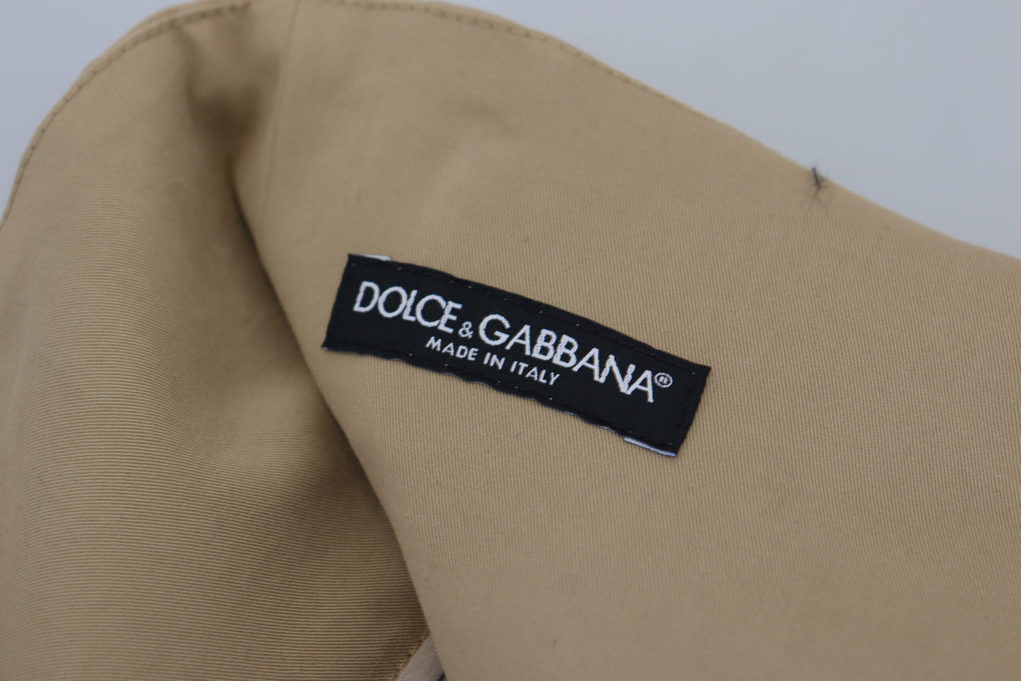 Pantalon fuselé taille haute en coton marron Dolce & Gabbana