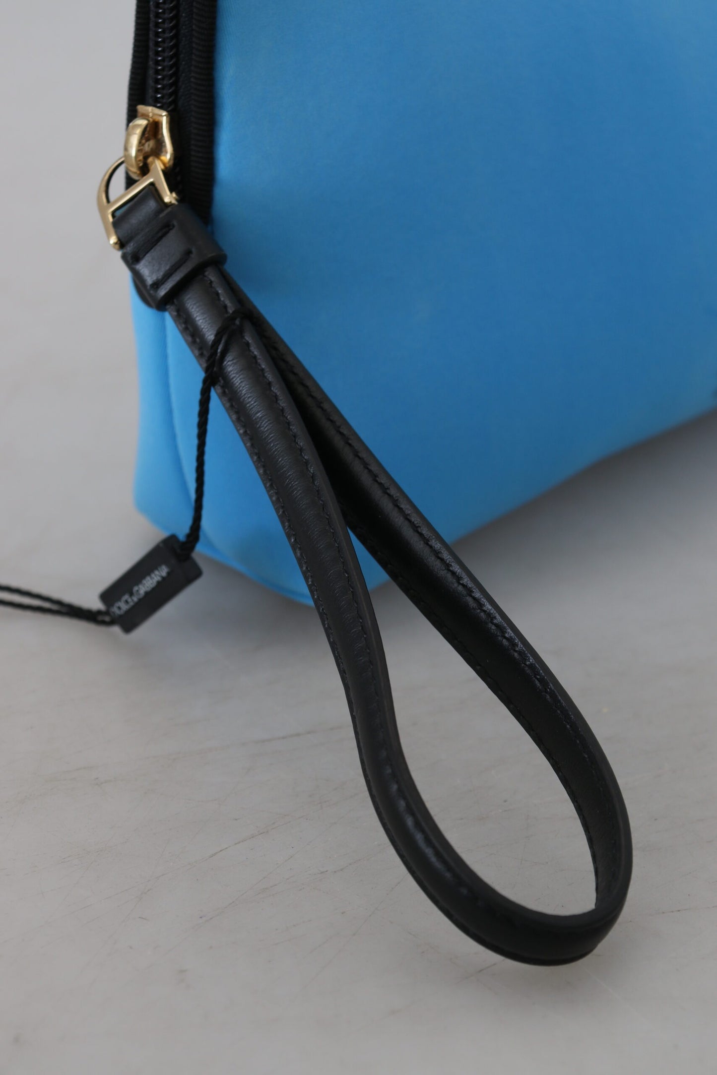 Trousse de toilette à imprimé léopard Dolce & Gabbana avec pochette à logo bleu