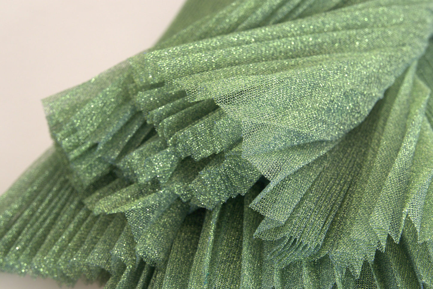 Jupe plissée taille haute trapèze vert métallisé Dolce & Gabbana
