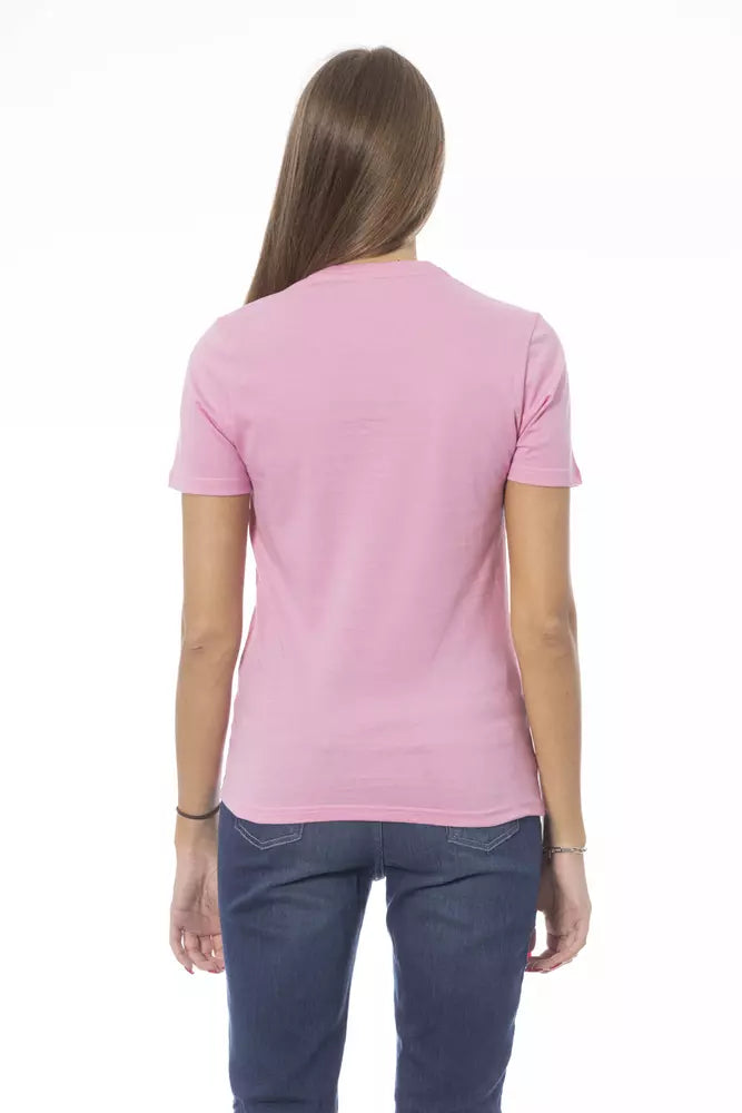 T-shirt femme en coton multicolore Baldinini Trend