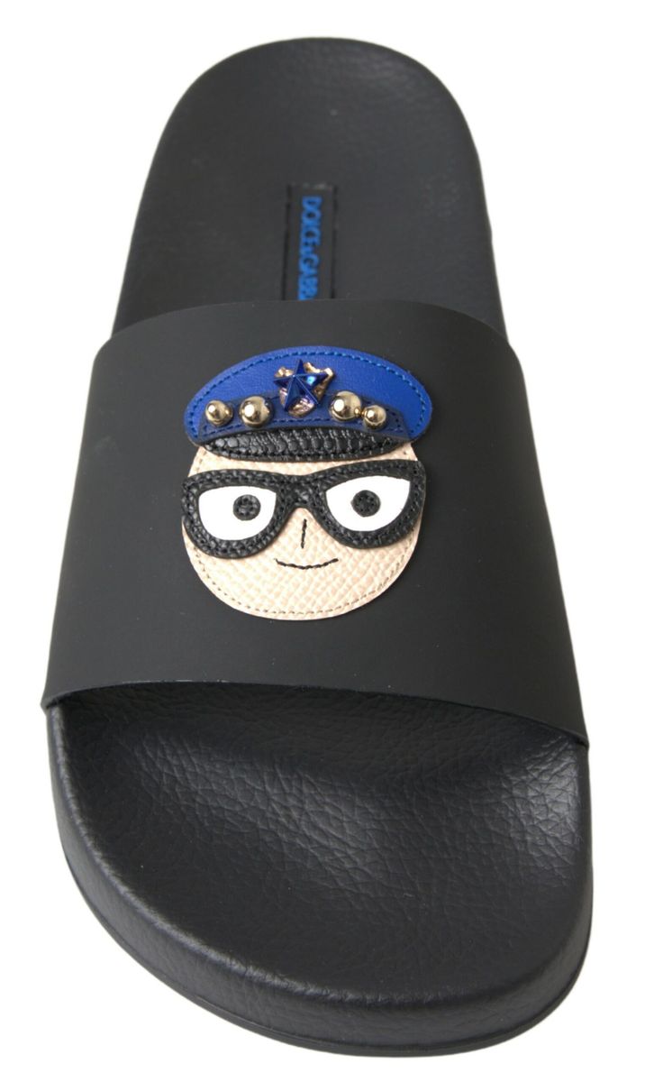 Sandales noires Dolce & Gabbana Beach Saint Barth Shoes