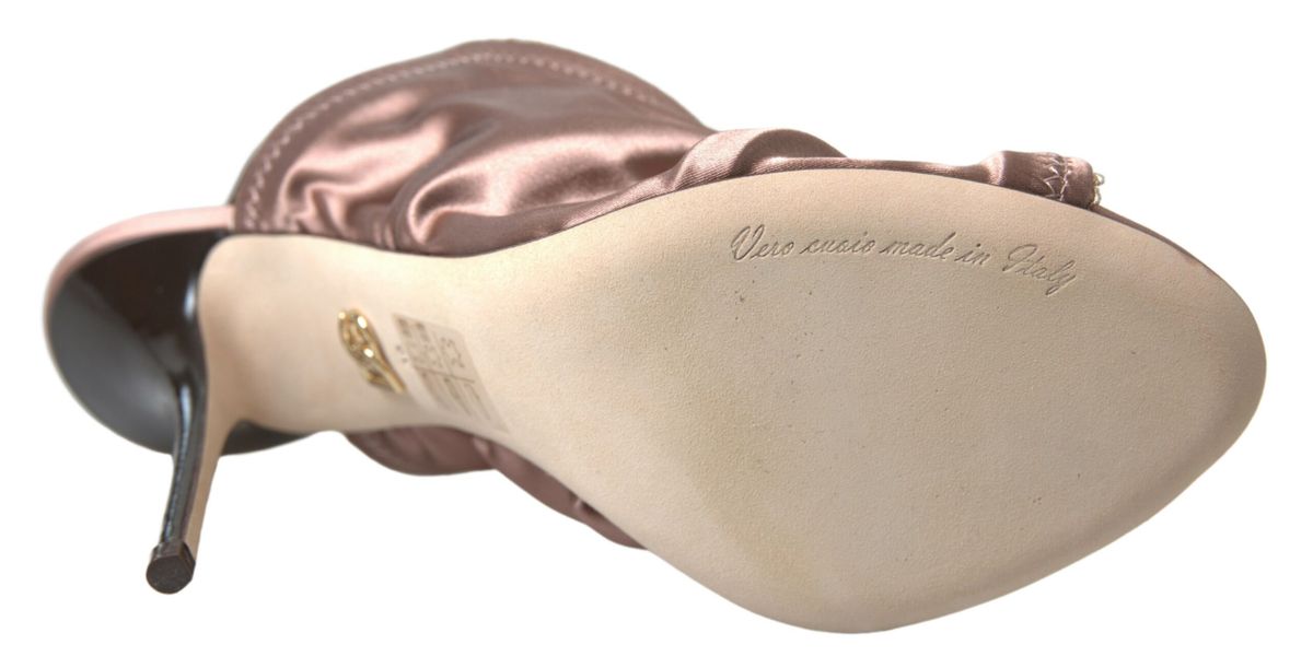 Dolce & Gabbana Escarpins à talons aiguilles style corset marron clair avec bride arrière