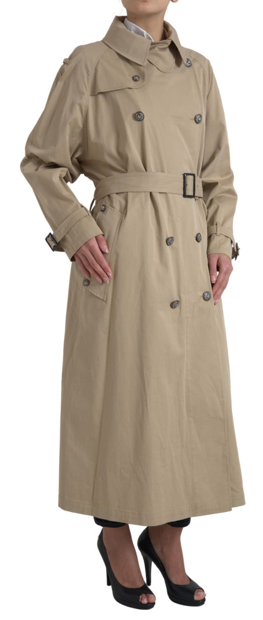 Dolce & Gabbana – Zweireihige Trenchcoat-Jacke in Khaki