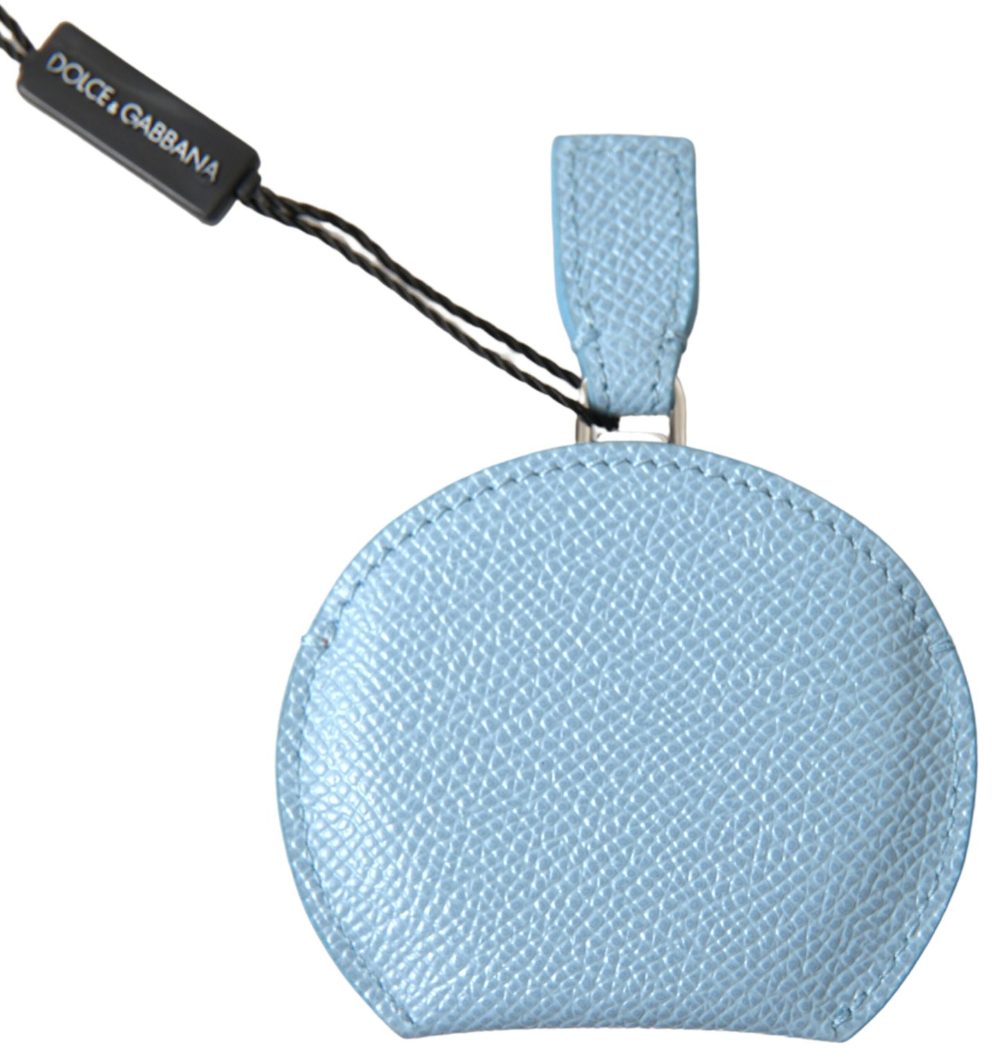 Dolce & Gabbana Spiegelhalter aus hellblauem Kalbsleder