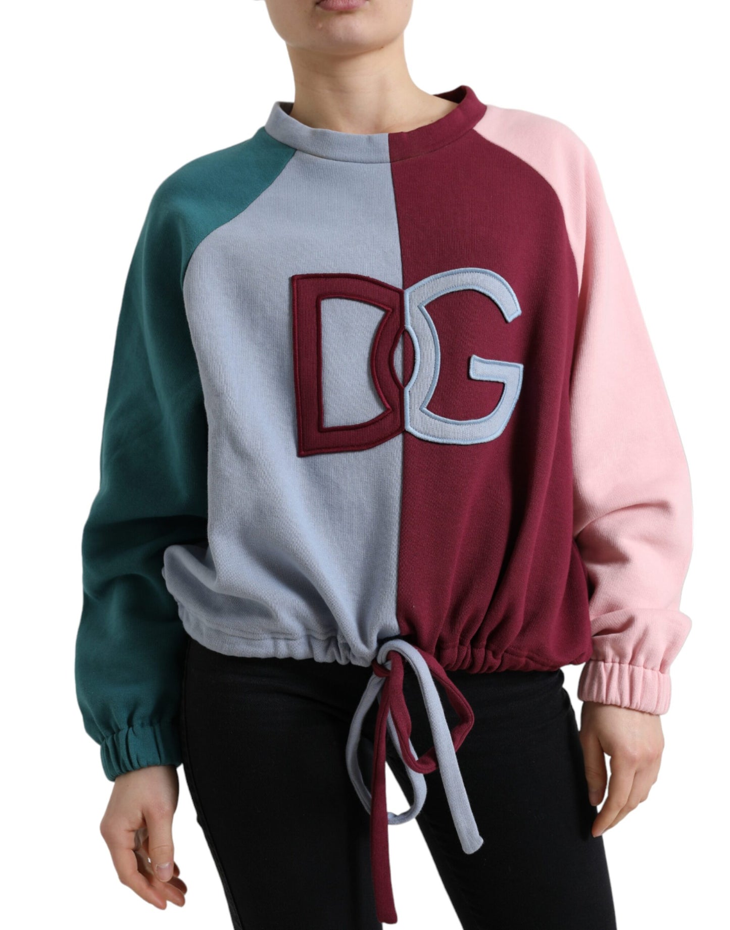 Pull ras du cou en coton multicolore Dolce & Gabbana