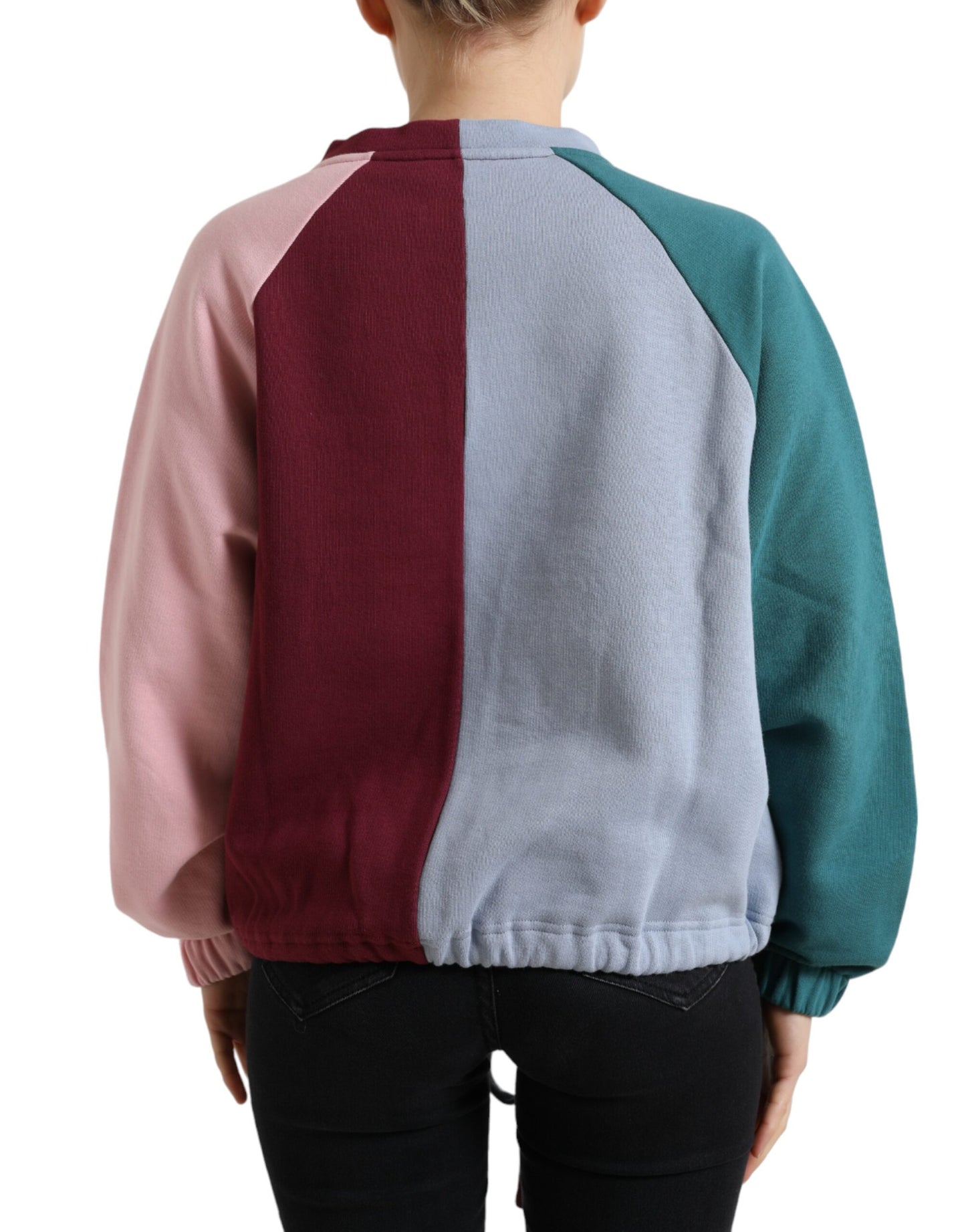 Pull ras du cou en coton multicolore Dolce & Gabbana